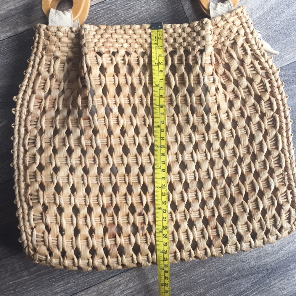 Bohemian Vintage Straw Raffia Lined HandBag - Picture 6 of 9